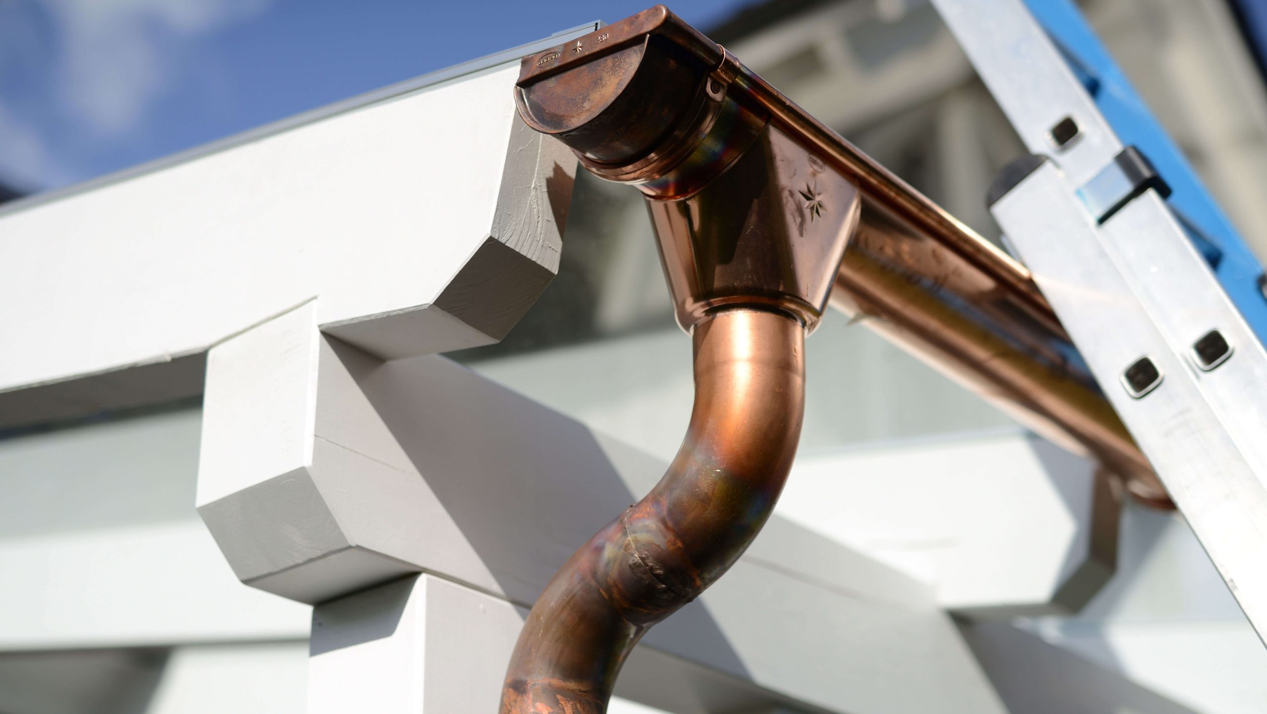 High-end copper gutters with a seamless design for residential properties in New Braunfels